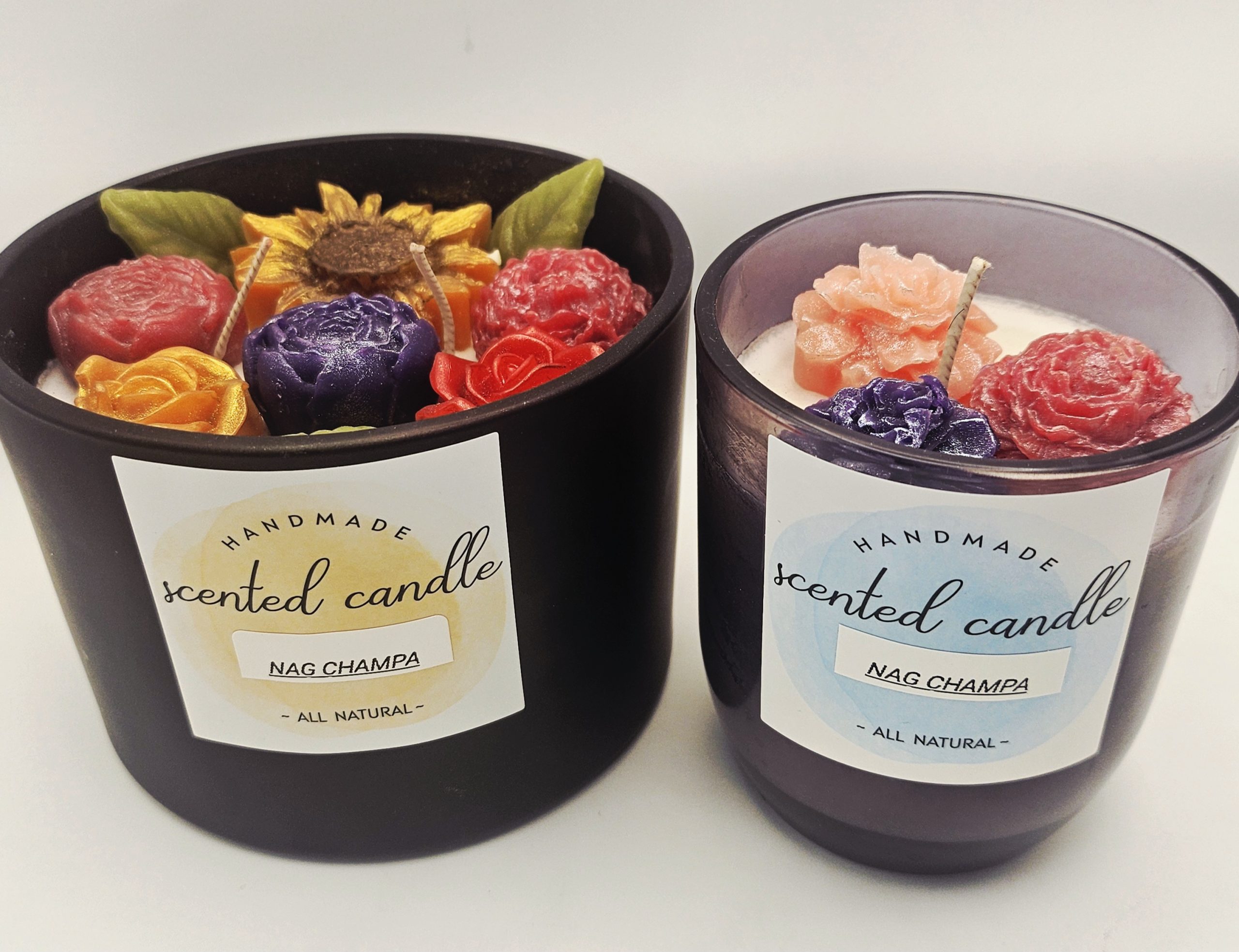 Nag Champa Candles With Flowers - Image 3