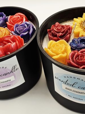 Nag Champa Candles With Flowers