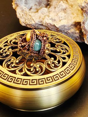 Amazonite Wire Wrapped Ring
