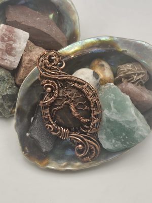 Apple Jasper Tree of Life Hairclip